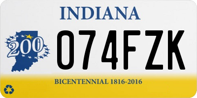 IN license plate 074FZK
