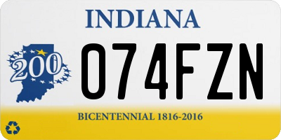 IN license plate 074FZN