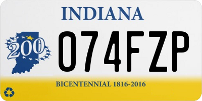 IN license plate 074FZP