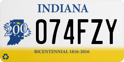 IN license plate 074FZY