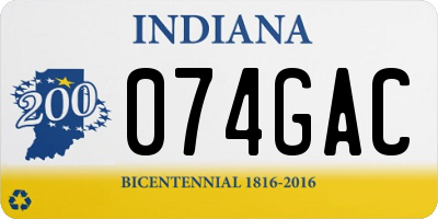 IN license plate 074GAC