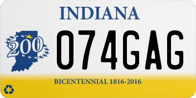 IN license plate 074GAG