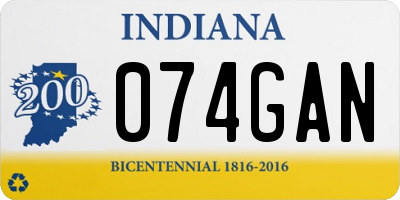IN license plate 074GAN