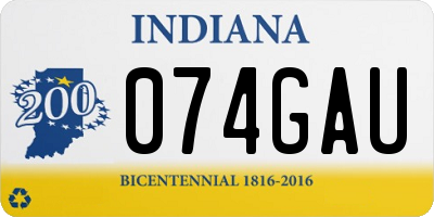 IN license plate 074GAU