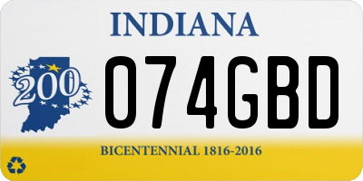 IN license plate 074GBD