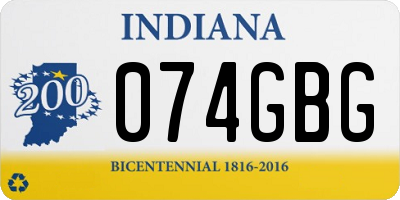 IN license plate 074GBG
