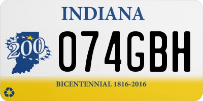 IN license plate 074GBH