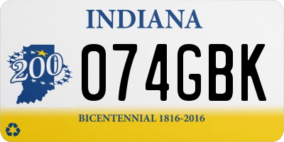 IN license plate 074GBK