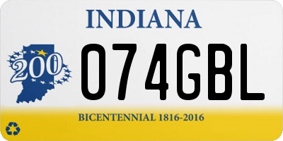 IN license plate 074GBL