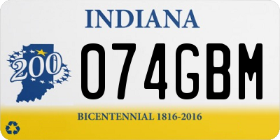 IN license plate 074GBM