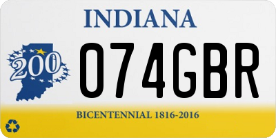 IN license plate 074GBR