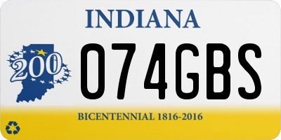 IN license plate 074GBS