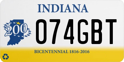 IN license plate 074GBT