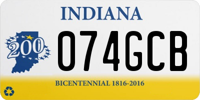 IN license plate 074GCB