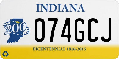 IN license plate 074GCJ