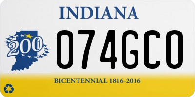 IN license plate 074GCO