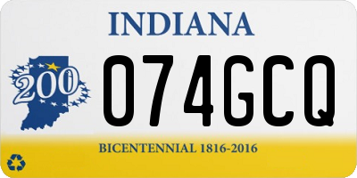 IN license plate 074GCQ