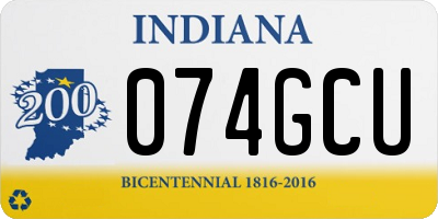IN license plate 074GCU