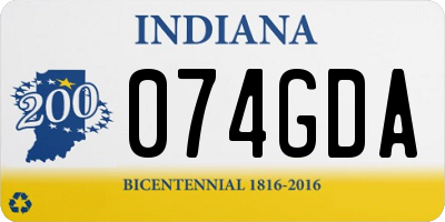 IN license plate 074GDA
