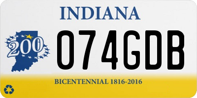 IN license plate 074GDB