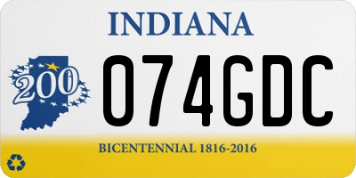 IN license plate 074GDC