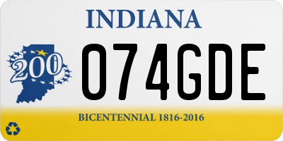 IN license plate 074GDE