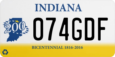 IN license plate 074GDF
