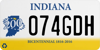 IN license plate 074GDH