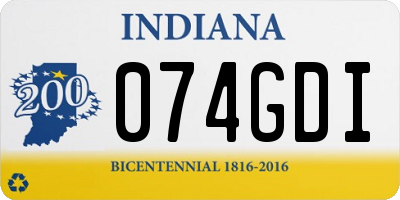 IN license plate 074GDI