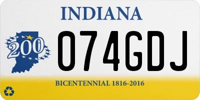 IN license plate 074GDJ