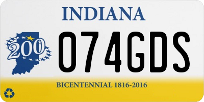 IN license plate 074GDS