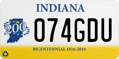 IN license plate 074GDU