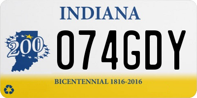 IN license plate 074GDY