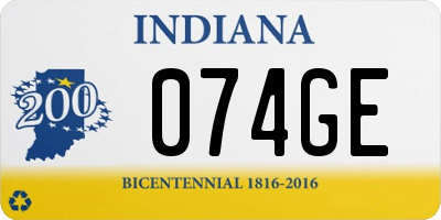 IN license plate 074GE