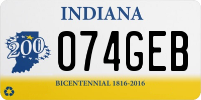 IN license plate 074GEB