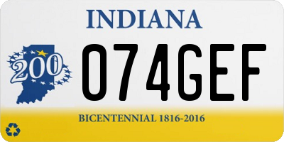 IN license plate 074GEF