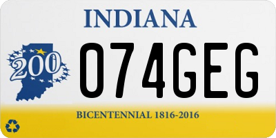 IN license plate 074GEG