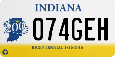 IN license plate 074GEH