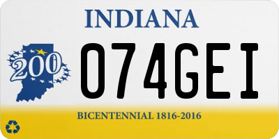 IN license plate 074GEI