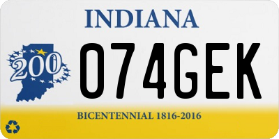 IN license plate 074GEK