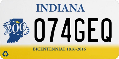 IN license plate 074GEQ