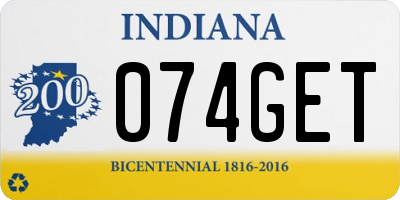 IN license plate 074GET