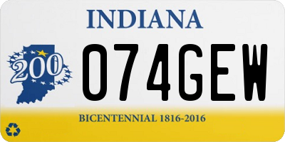 IN license plate 074GEW