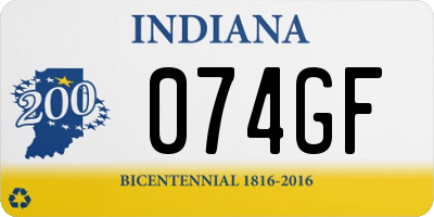 IN license plate 074GF