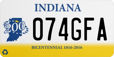 IN license plate 074GFA
