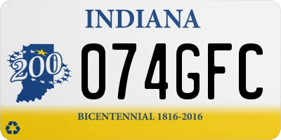 IN license plate 074GFC