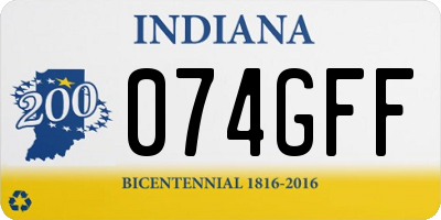 IN license plate 074GFF