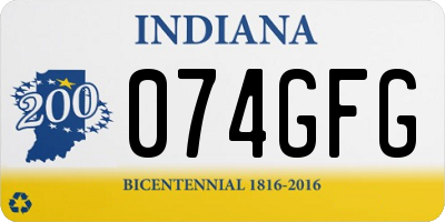 IN license plate 074GFG