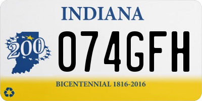 IN license plate 074GFH