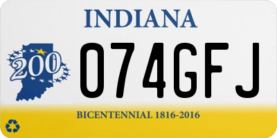 IN license plate 074GFJ